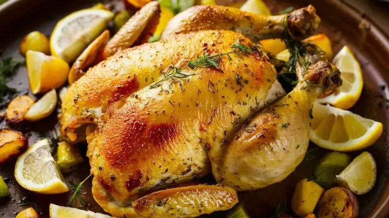 Delicious Lemon Garlic Roasted Chicken - Juicy & Flavor-Packed