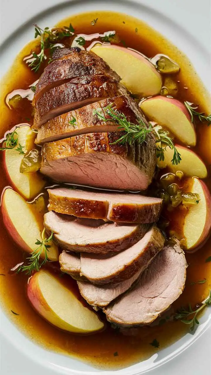 Pork Tenderloin with Apple Compote Savory & Sweet Delight