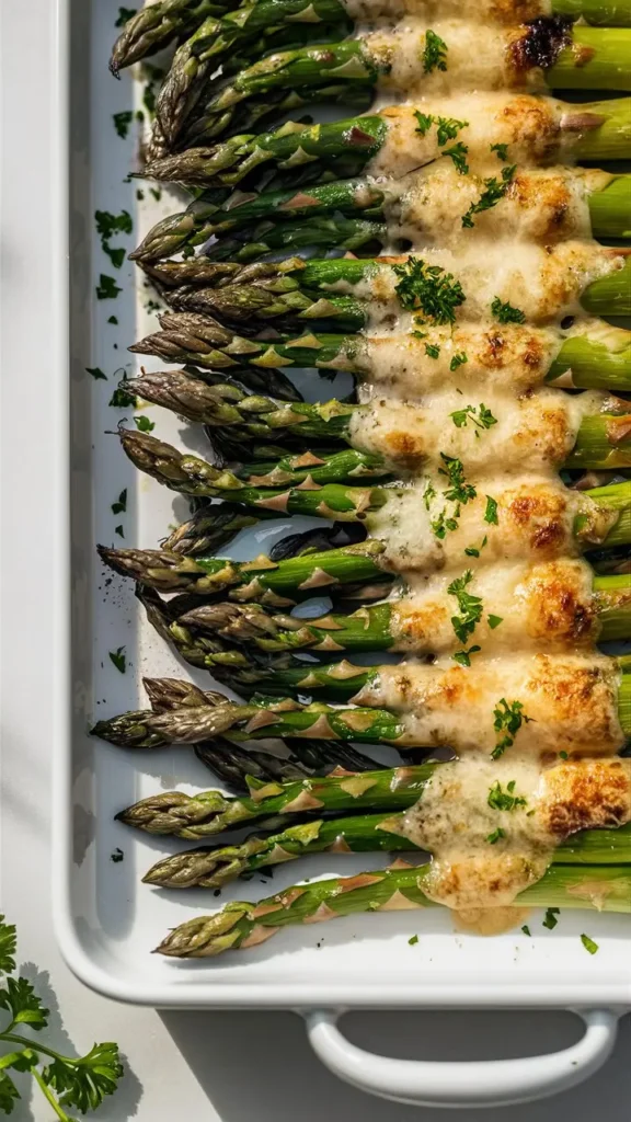 Baked Asparagus with Parmesan Cheese