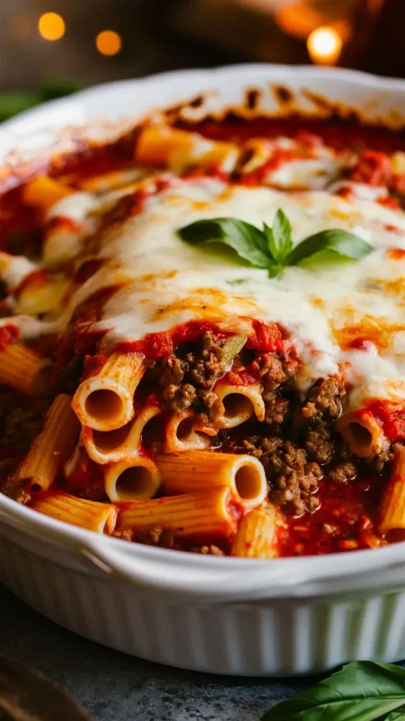 Baked Ziti with Ground Beef