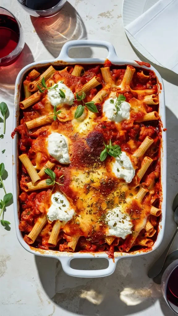 Baked Ziti with Ricotta
