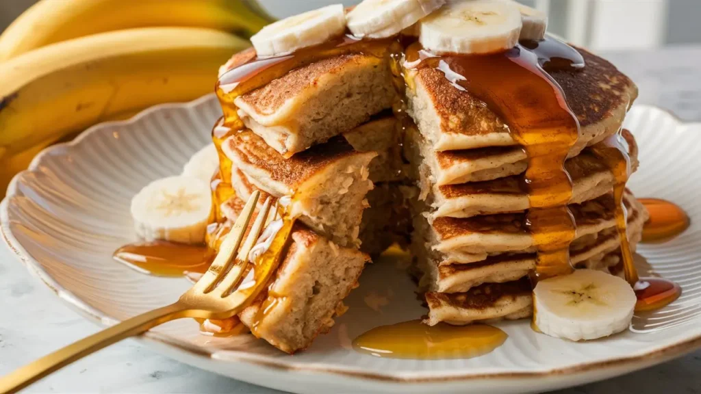 Banana Oatmeal Pancakes