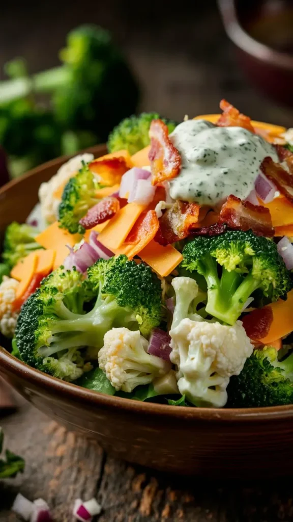 Broccoli Cauliflower Salad