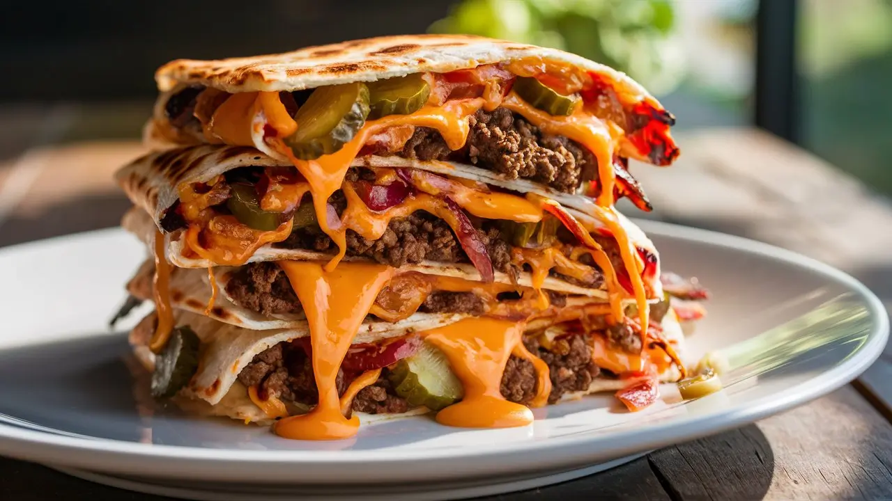 Cheeseburger Quesadilla