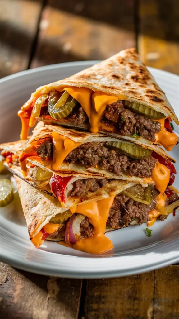 Cheeseburger Quesadilla