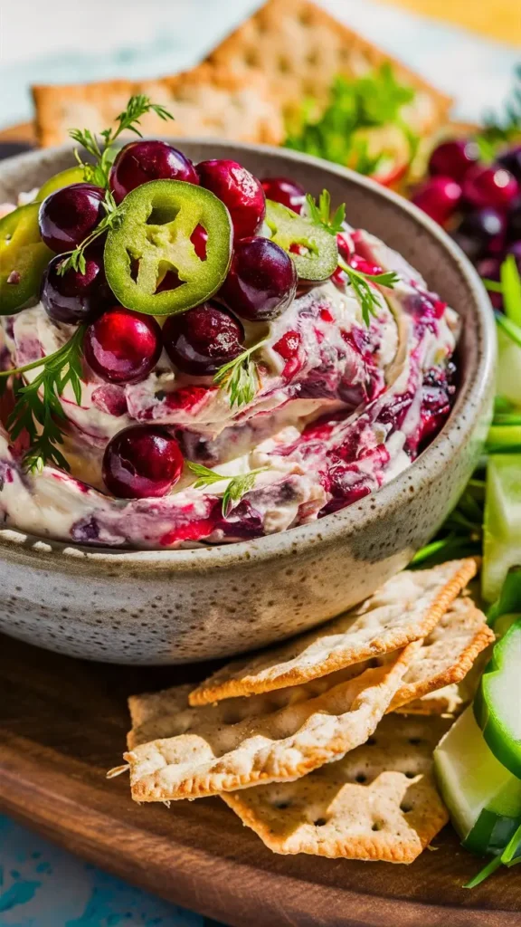 Cranberry Jalapeño Cream Cheese Dip