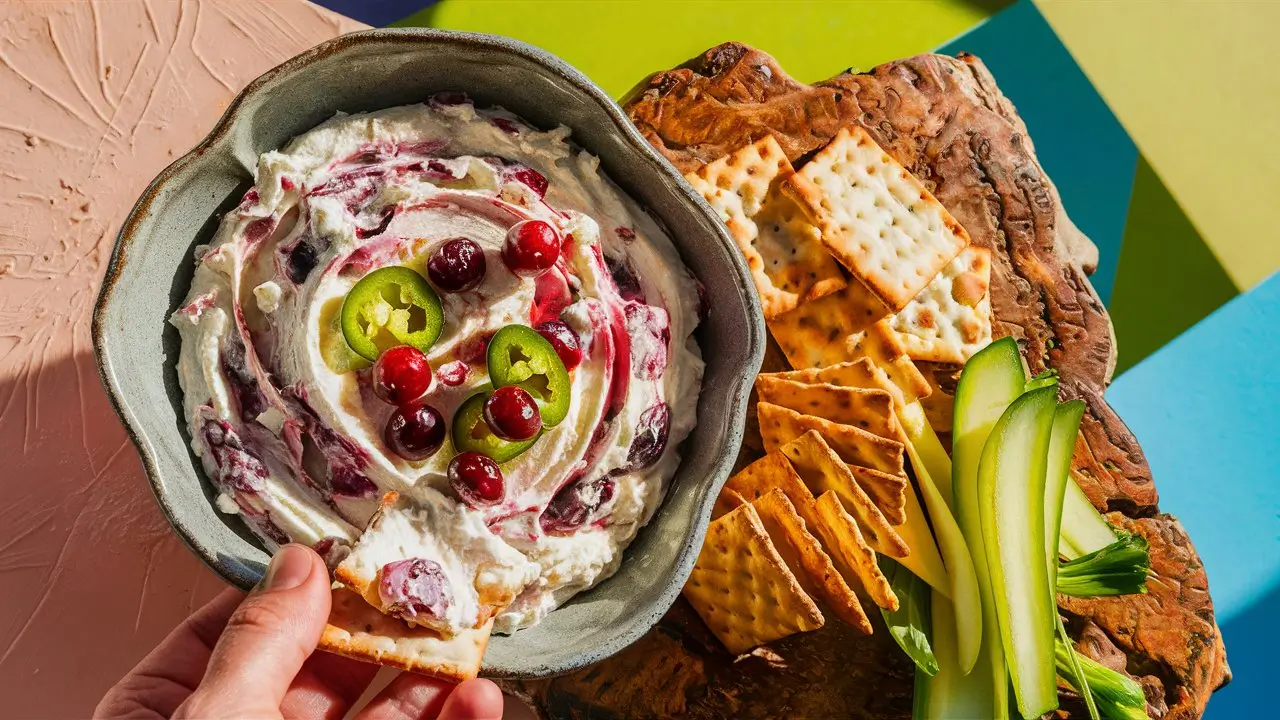 Cranberry Jalapeño Cream Cheese Dip