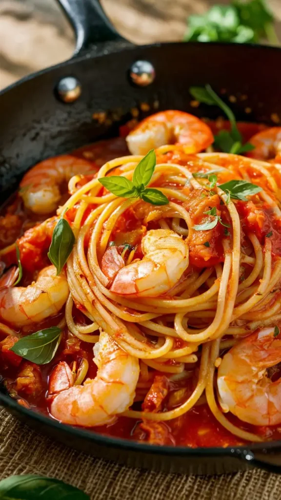 Pasta con Camarones