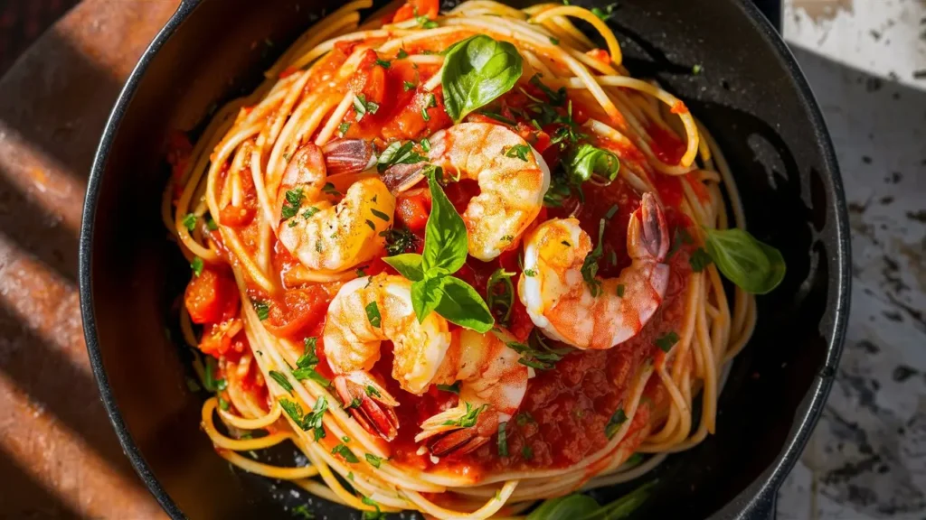 Pasta con Camarones