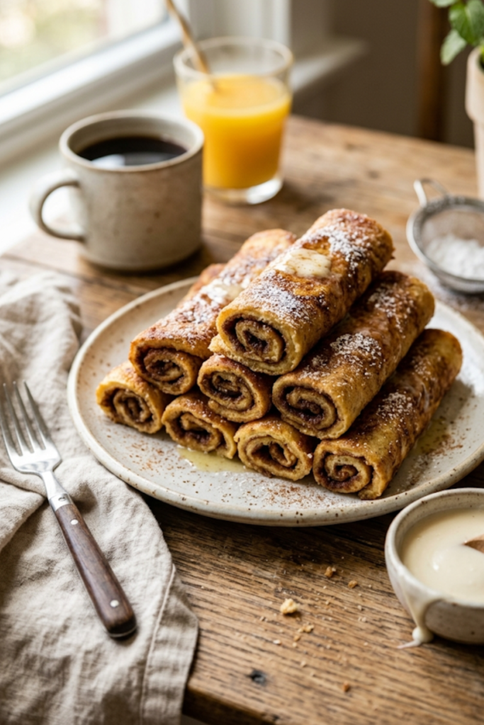 Cinnamon Roll French Toast Roll-Ups