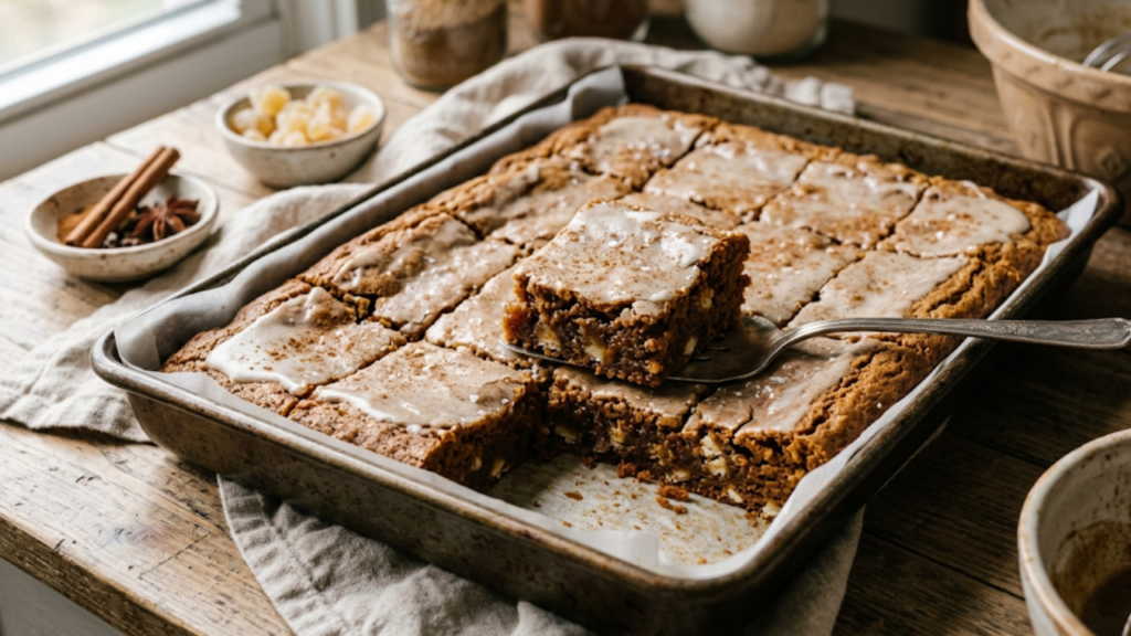 Gingerbread Cookie Bars