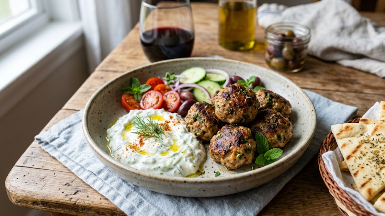 Greek Meatballs with Tzatziki Sauce