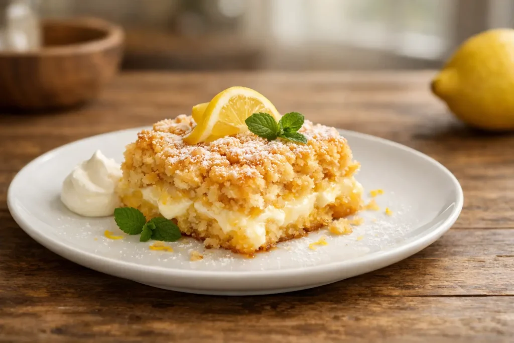 Lemon Cream Cheese Dump Cake