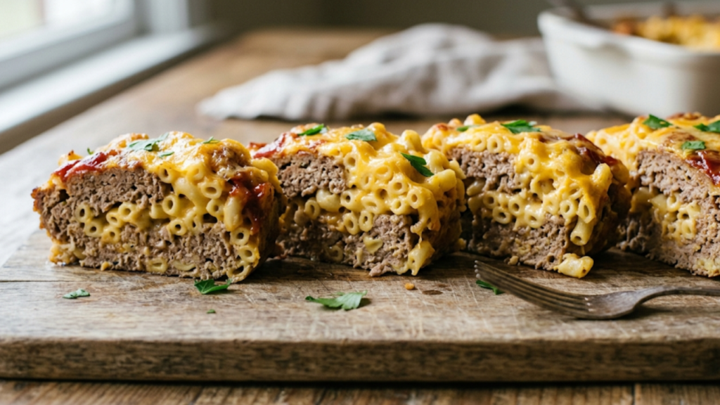 Mac and Cheese Meatloaf Casserole