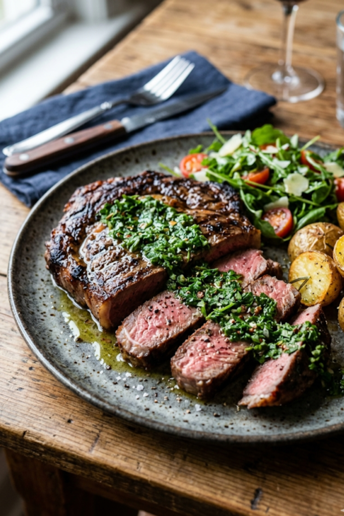 Steak with Chimichurri Sauce