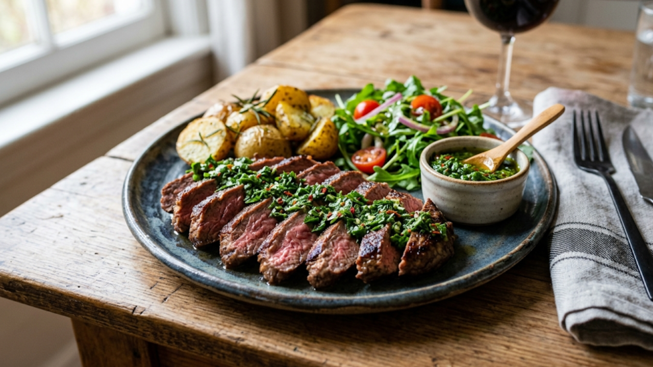 Steak with Chimichurri Sauce