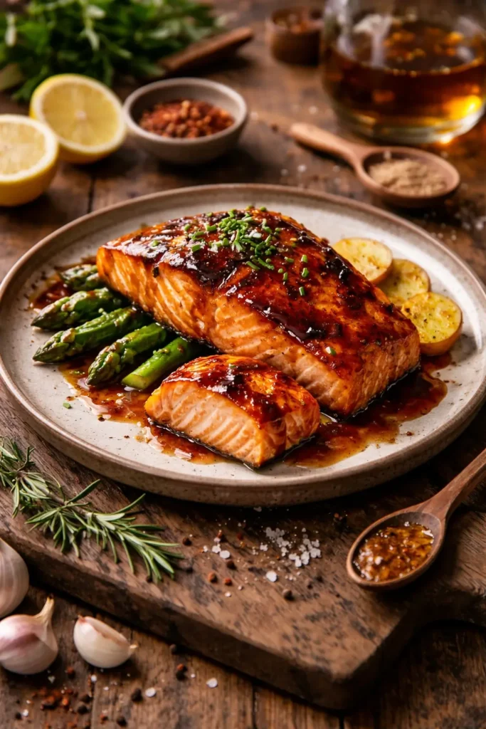 Bourbon Glazed Salmon