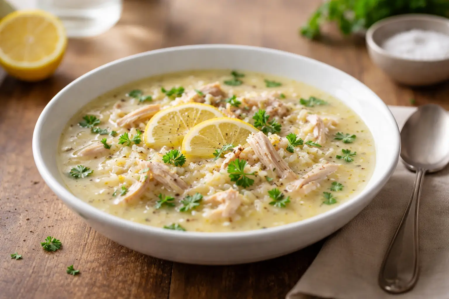 Chicken Lemon Rice Soup Recipe