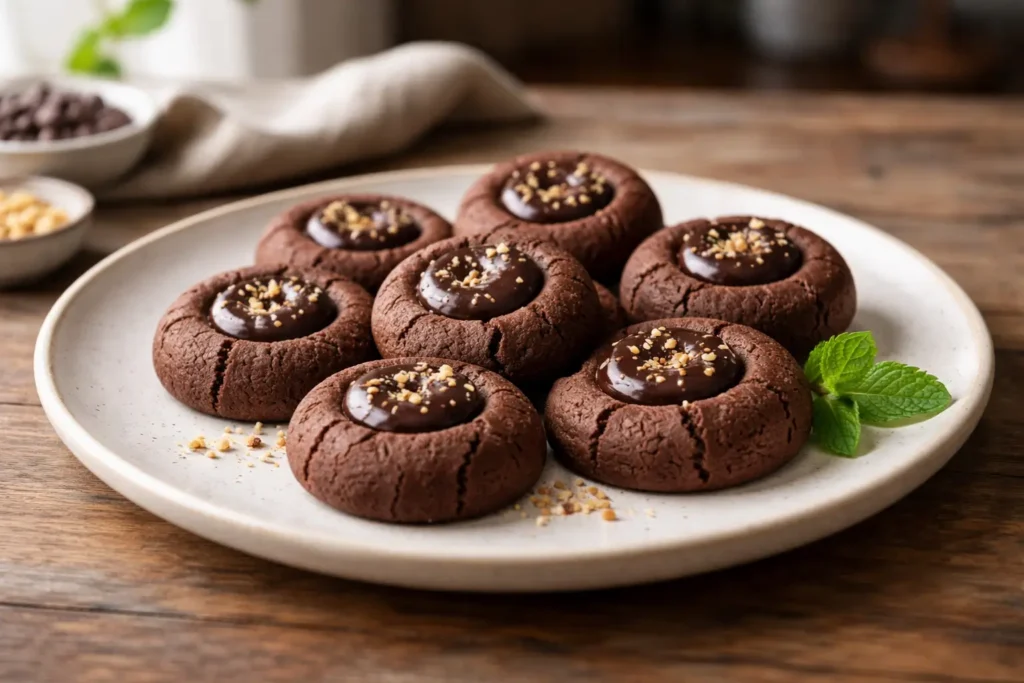 Chocolate Thumbprint Cookies