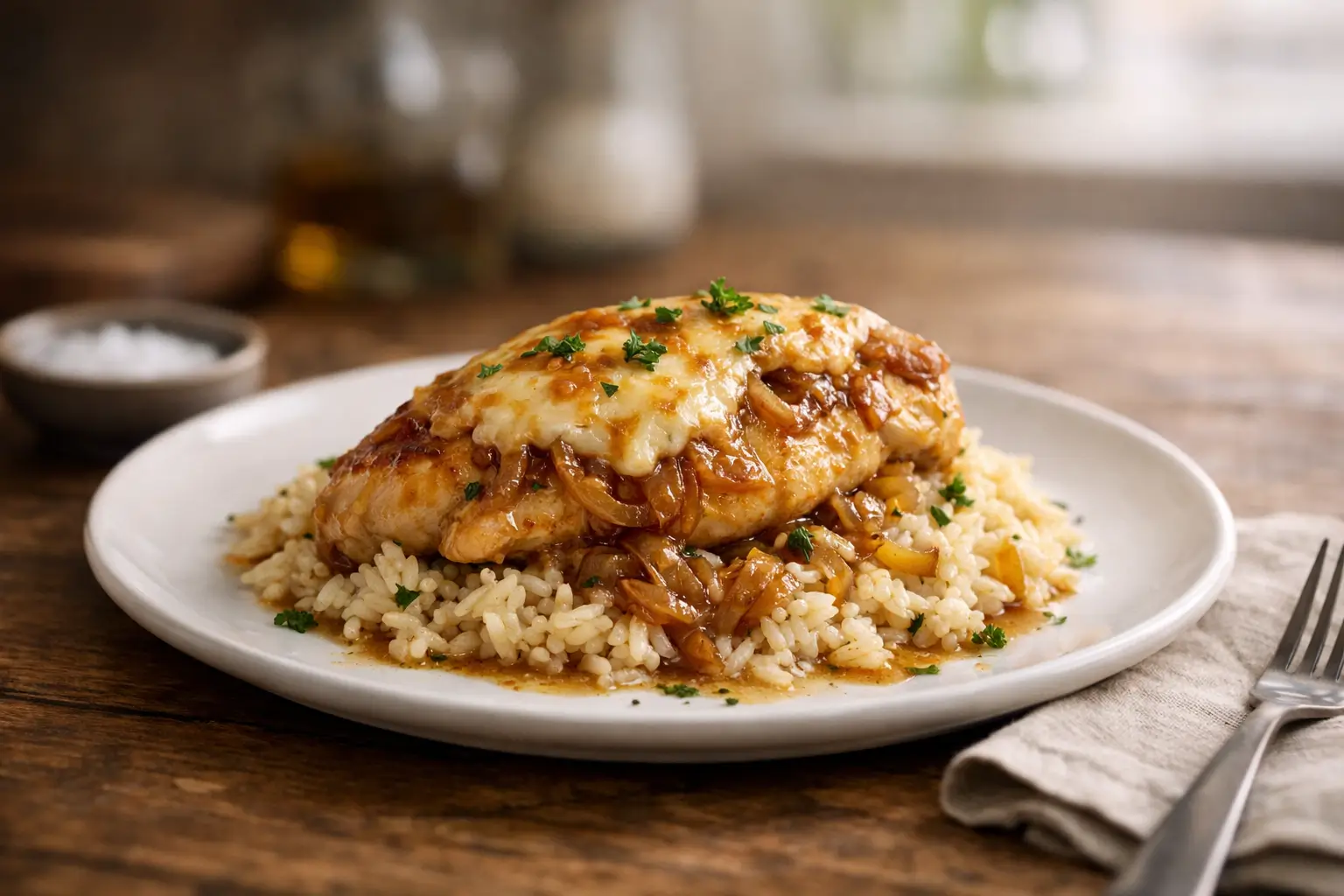 French Onion Chicken and Rice