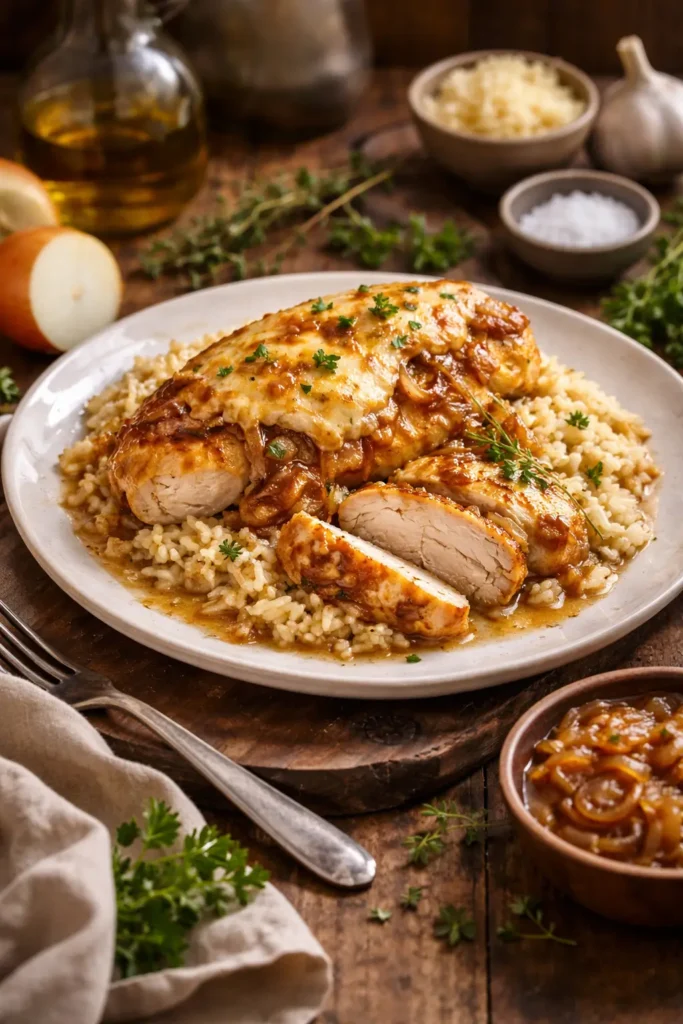 French Onion Chicken and Rice