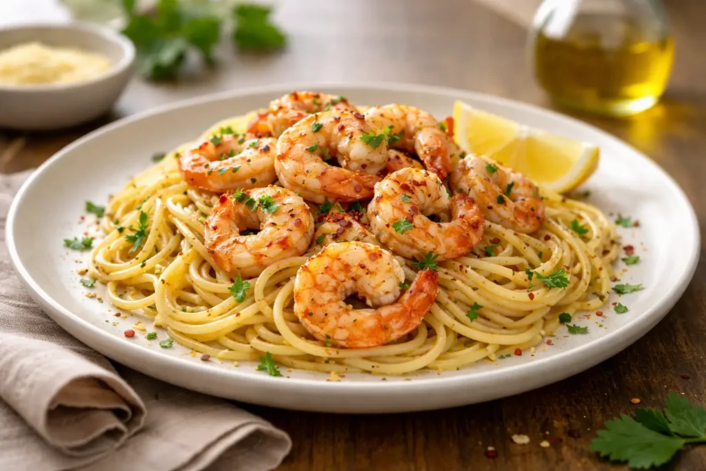 Garlic Butter Shrimp Pasta