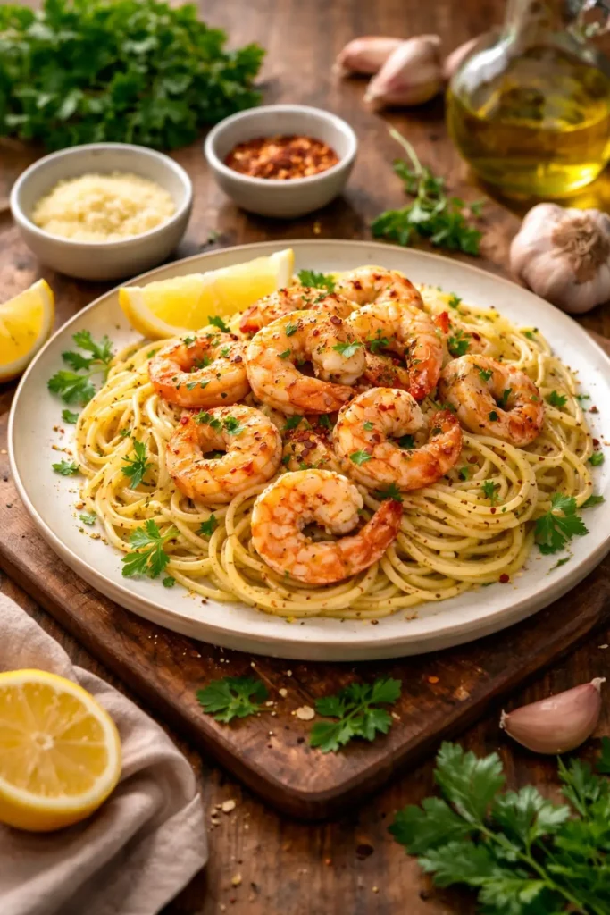 Garlic Butter Shrimp Pasta