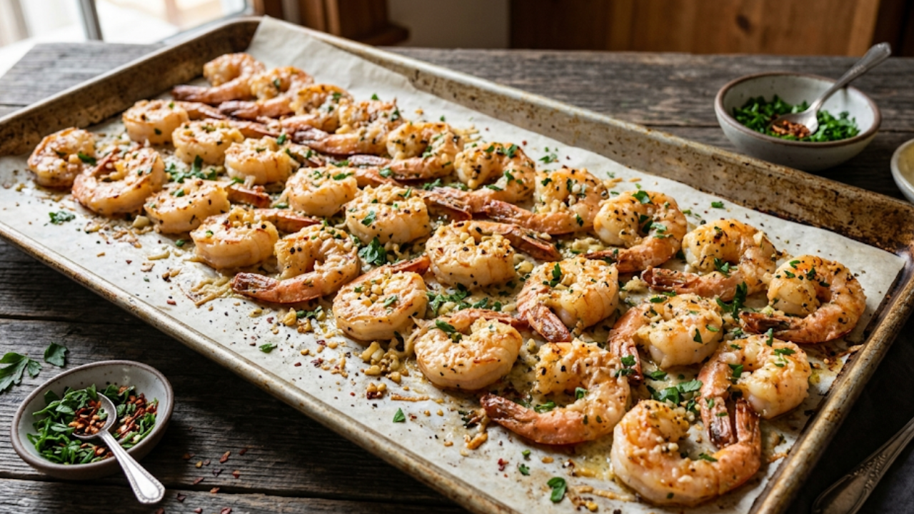 Garlic Parmesan Roasted Shrimp