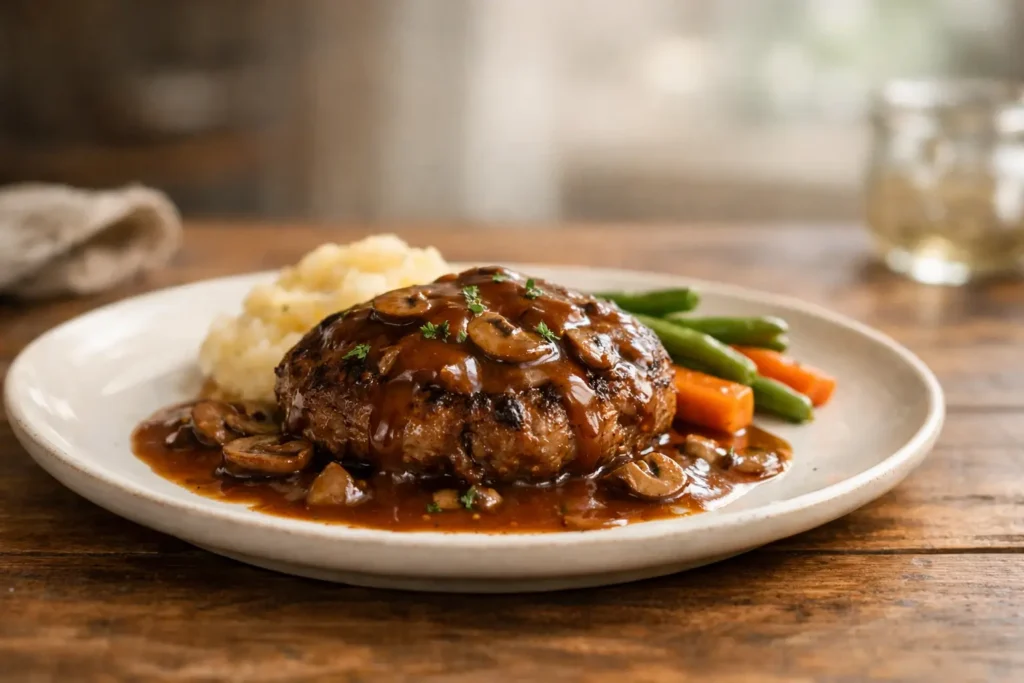 Hamburger Steak with Brown Gravy