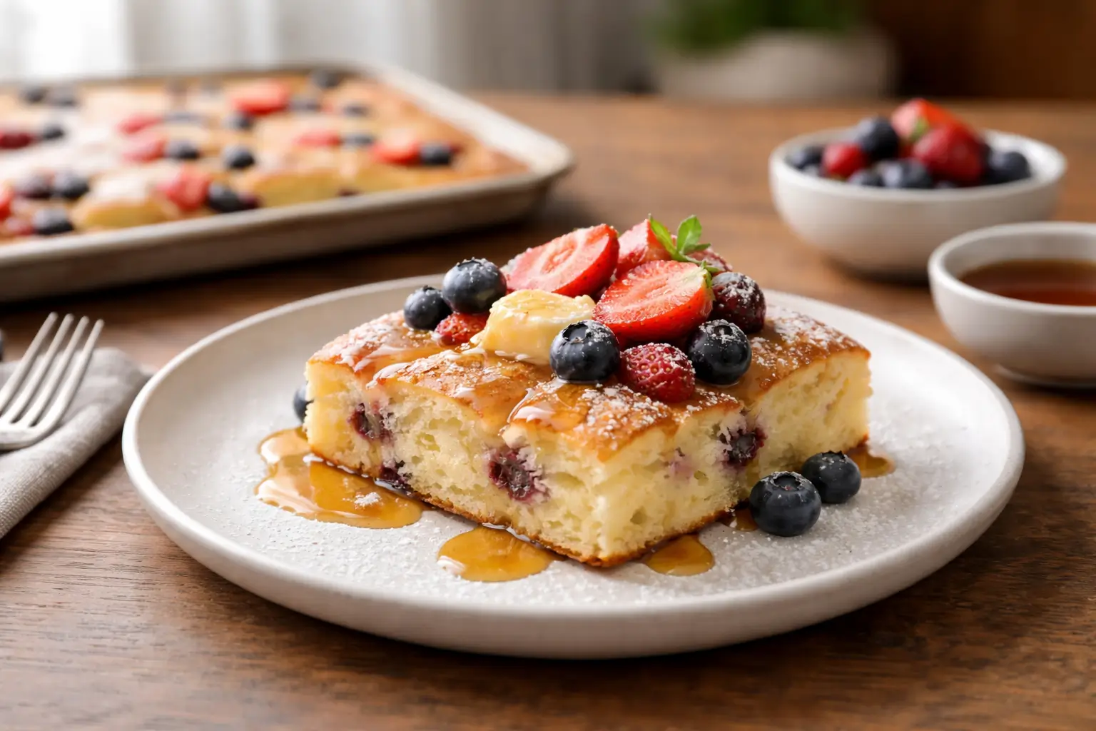 Sheet Pan Pancakes with Pancake Mix Easy