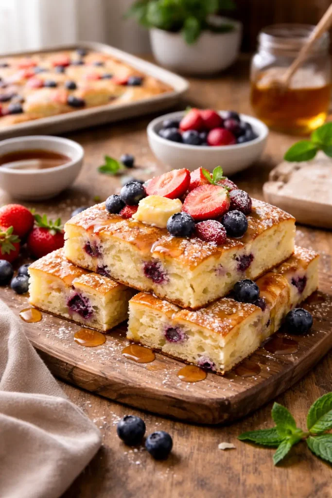 Sheet Pan Pancakes with Pancake Mix Easy