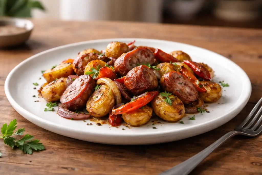 Sheet Pan Sausage and Potatoes