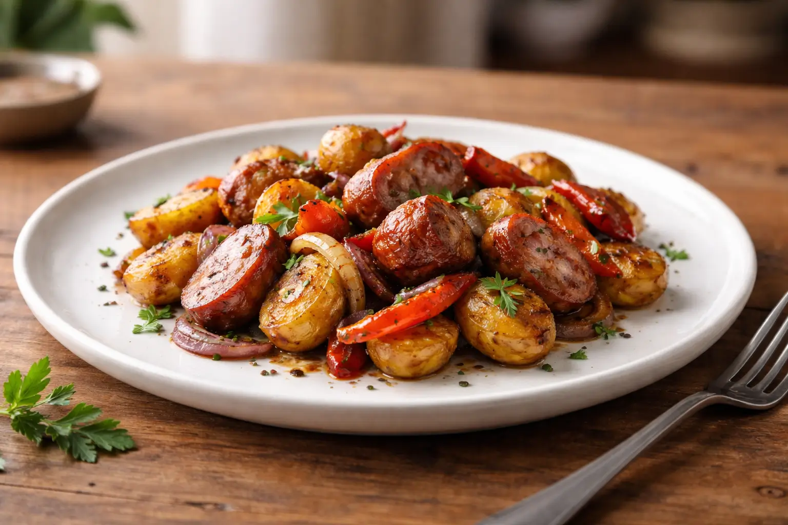 Sheet Pan Sausage and Potatoes