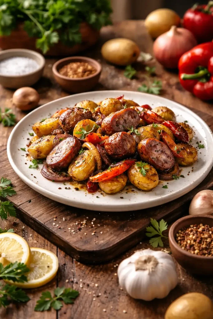 Sheet Pan Sausage and Potatoes