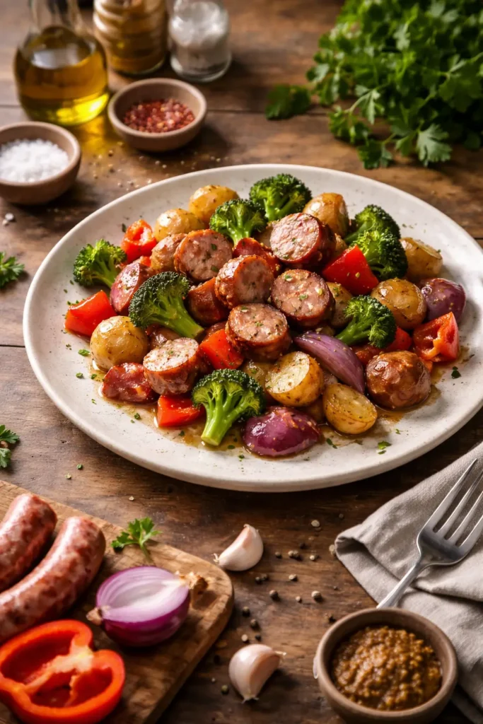 Sheet Pan Sausage and Veggies