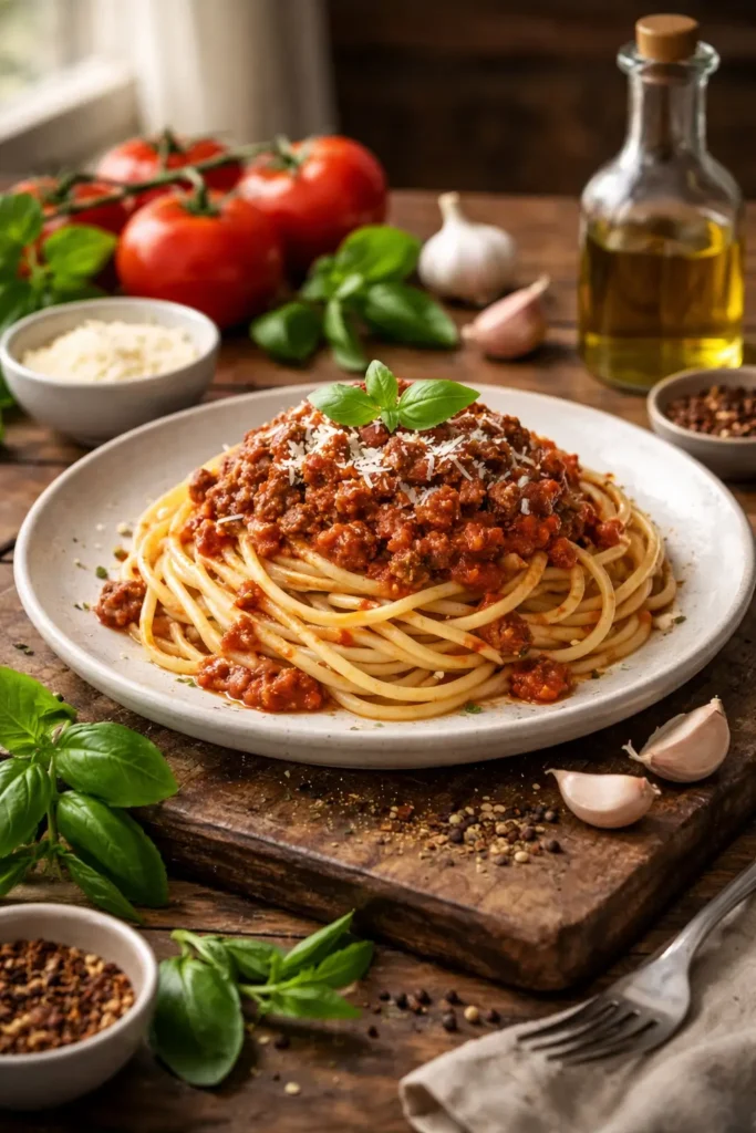 Spaghetti and Meat Sauce