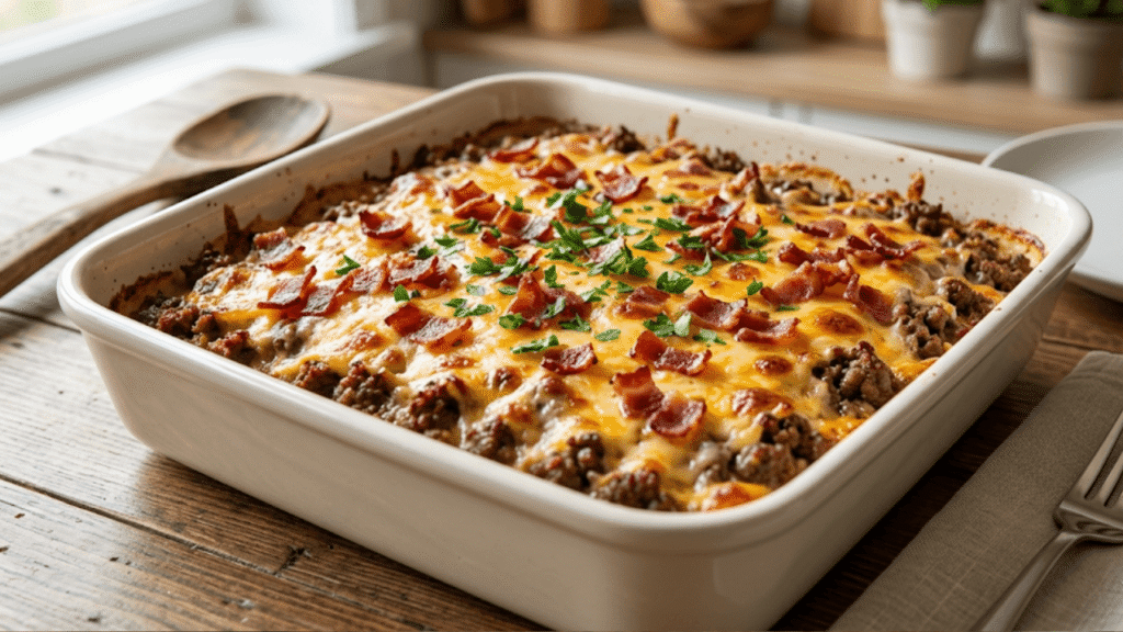 Bacon Cheeseburger Casserole