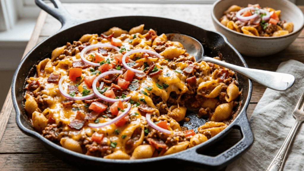 Bacon Cheeseburger Pasta