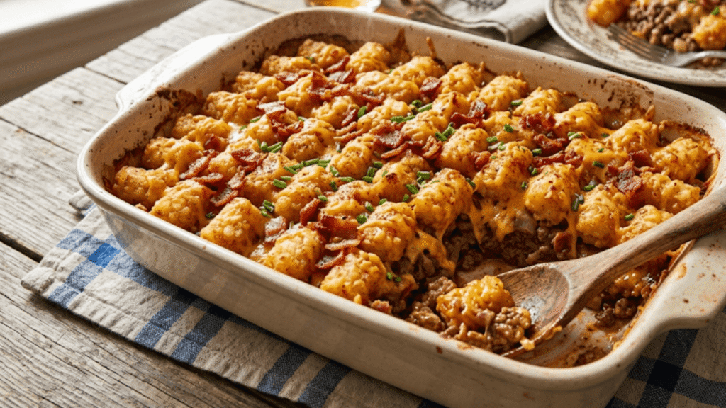 Bacon Cheeseburger Tater Tot Casserole