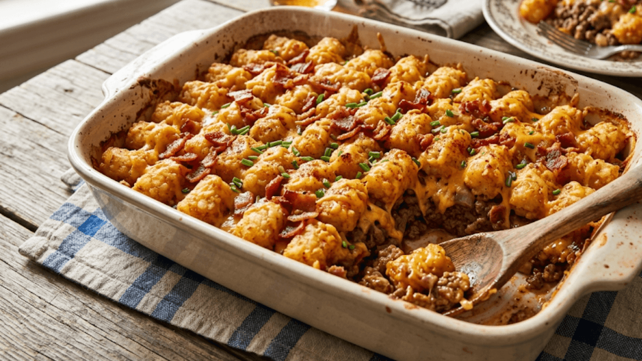 Bacon Cheeseburger Tater Tot Casserole