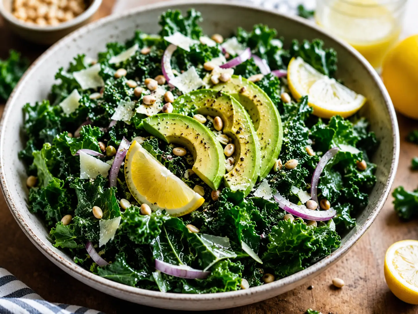 Avocado Lemon Kale Salad