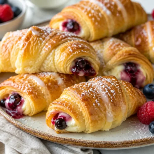Berry Cream Cheese Stuffed Crescent Rolls