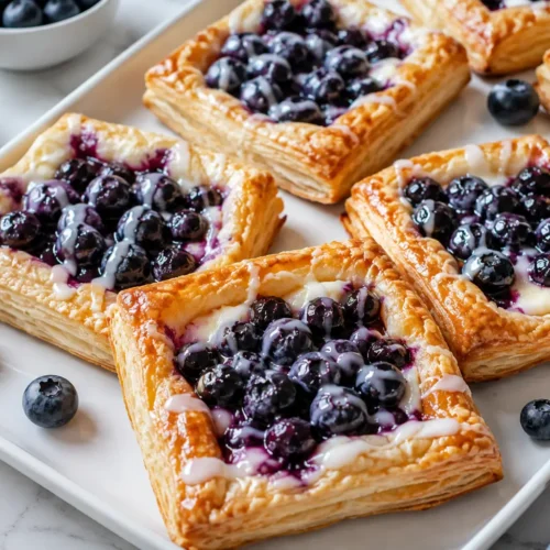Blueberry Puff Pastry Tarts