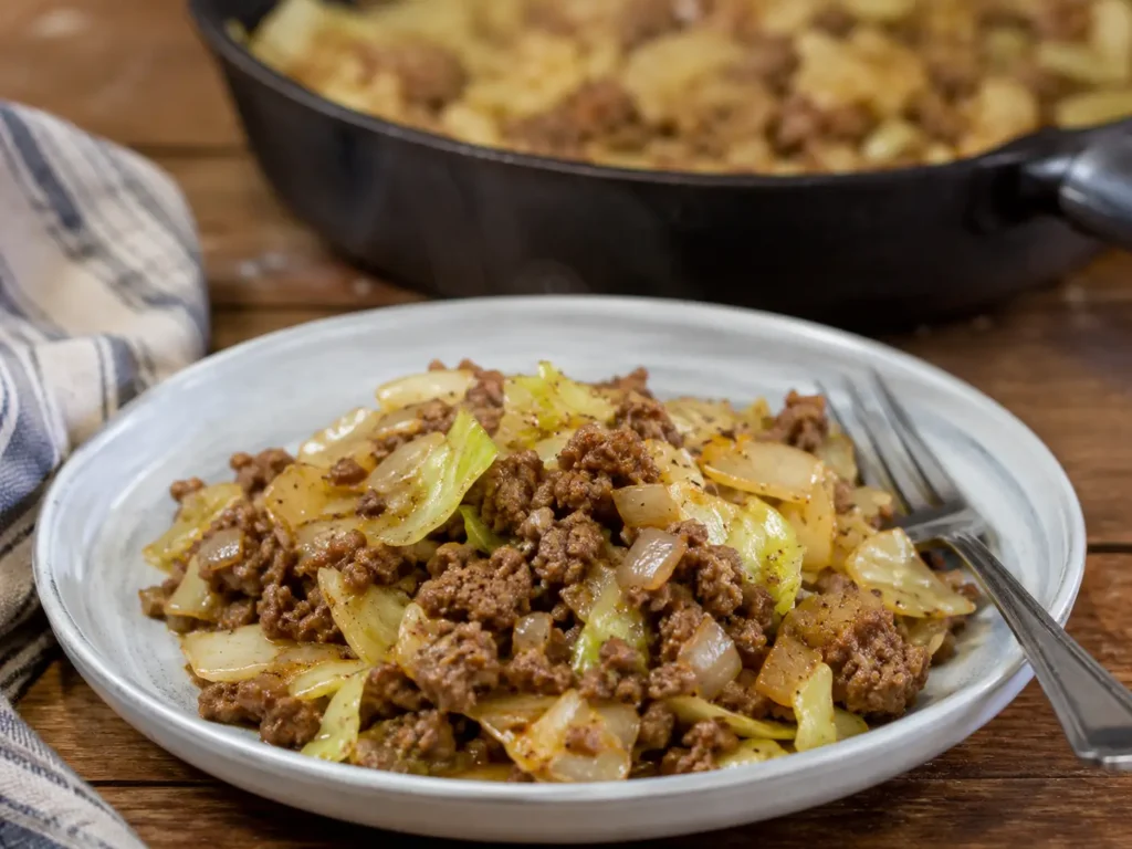 Cabbage And Ground Beef Skillet