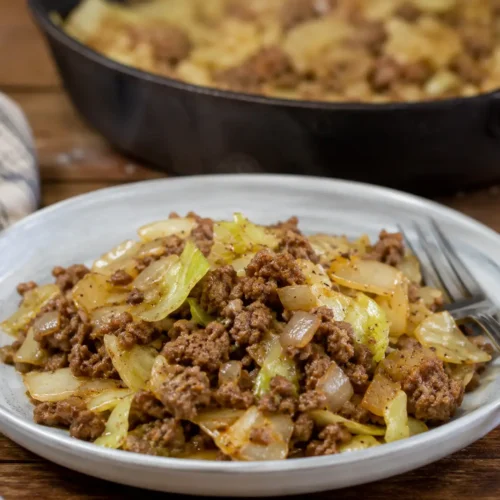 Cabbage And Ground Beef Skillet