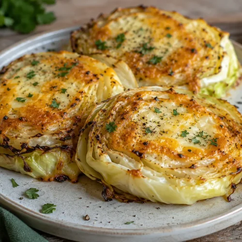Cabbage Steaks With Cheese