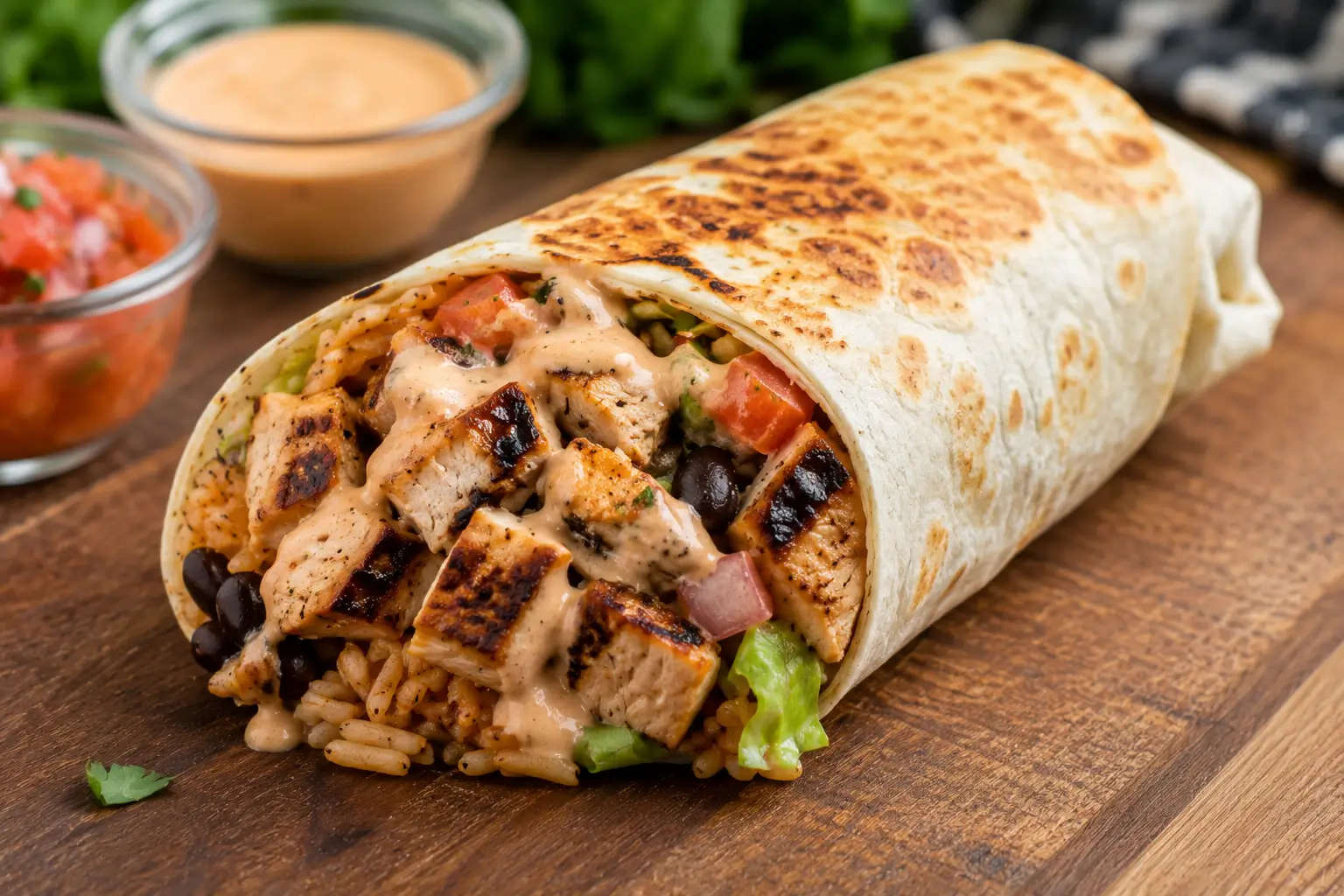 Chipotle Ranch Grilled Chicken Burrito