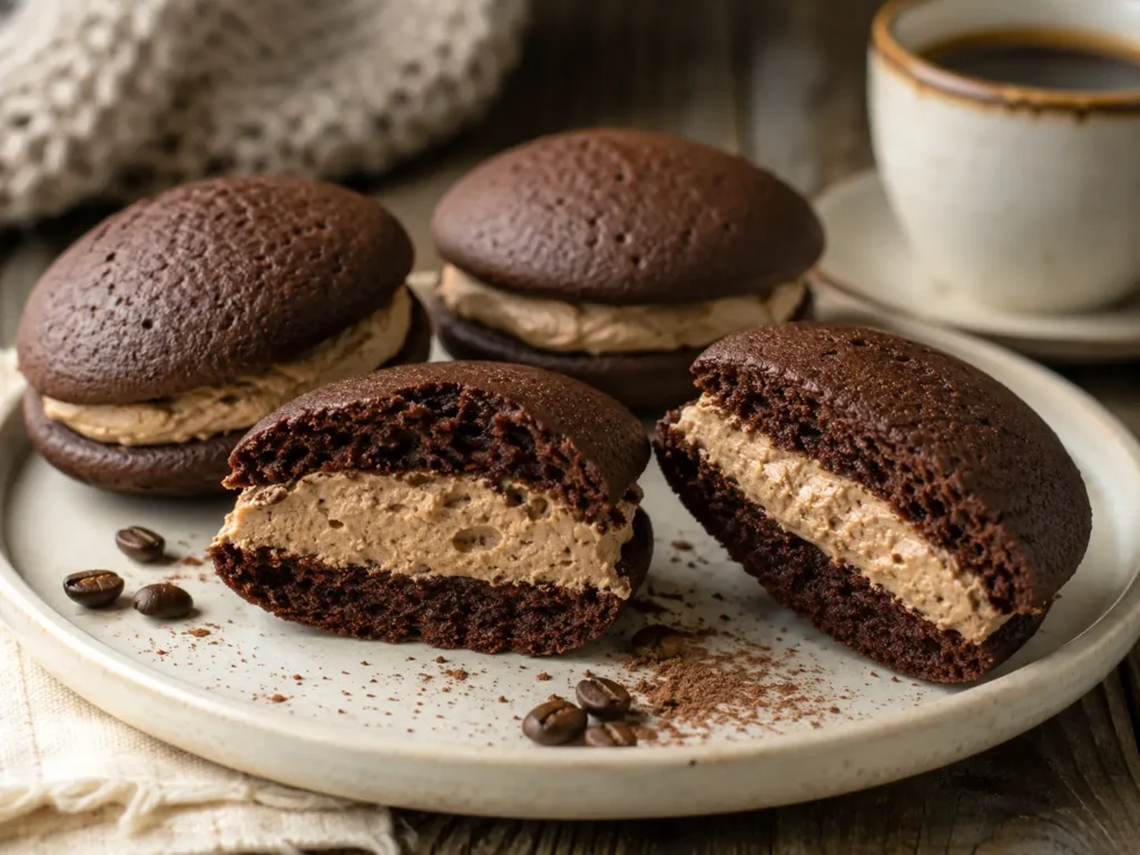 Coffee Chocolate Coffee Whoopie Pies