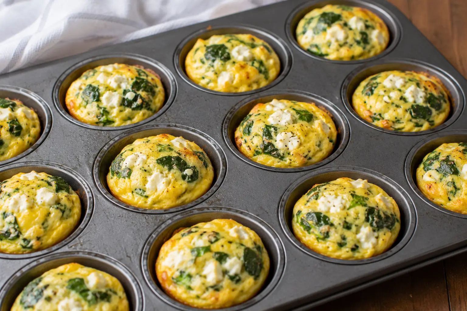 Egg Muffins With Spinach And Feta