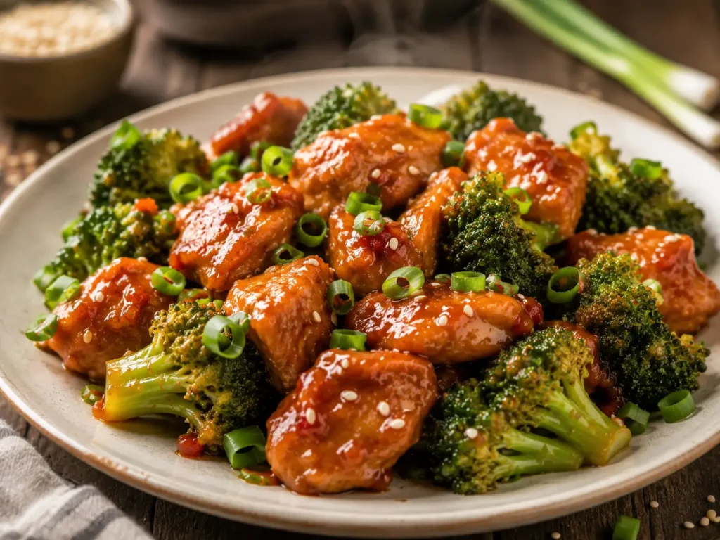 Honey Sriracha Chicken With Broccoli